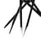 Black Metal 12 Light Chandelier with Suspension Rod 8" x 8" x 62"